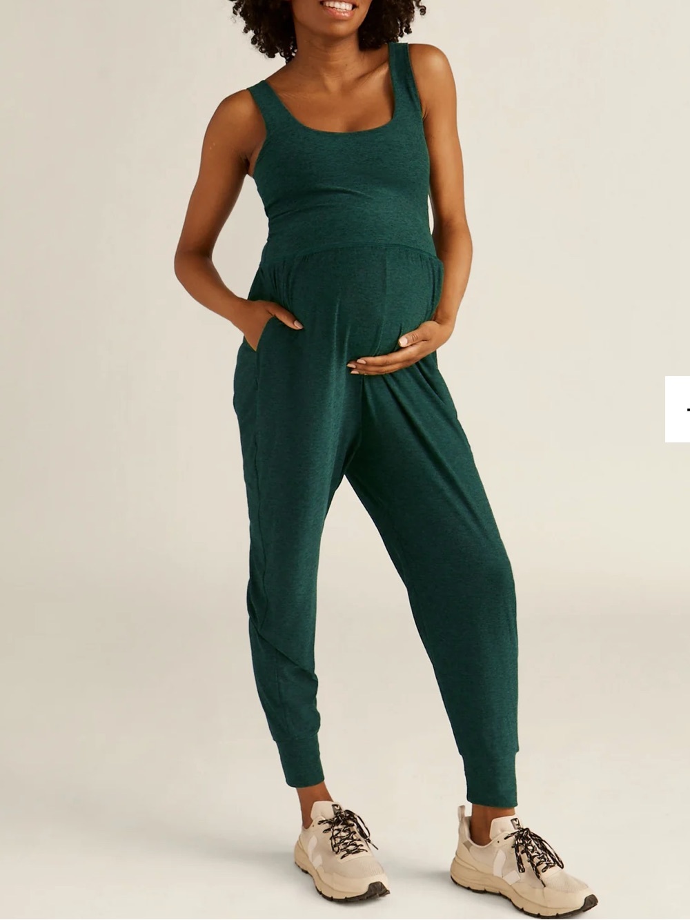 Beyond the Bump Teal Sleeveless One-Piece Bodysuit